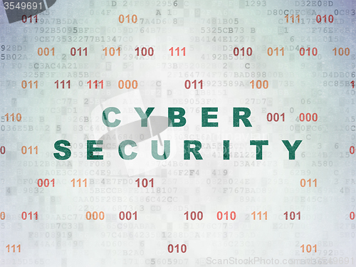 Image of Security concept: Cyber Security on Digital Paper background