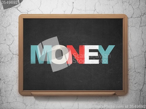 Image of Currency concept: Money on School Board background