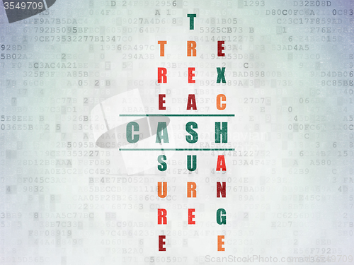 Image of Banking concept: Cash in Crossword Puzzle
