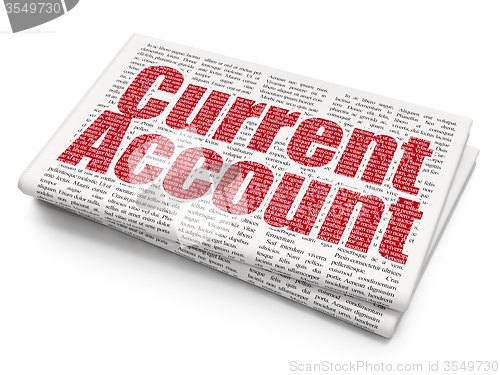 Image of Banking concept: Current Account on Newspaper background