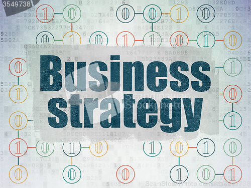 Image of Finance concept: Business Strategy on Digital Paper background