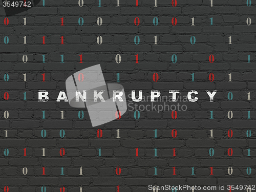 Image of Business concept: Bankruptcy on wall background