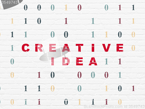 Image of Business concept: Creative Idea on wall background