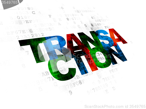 Image of Currency concept: Transaction on Digital background