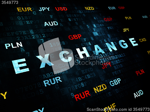 Image of Currency concept: Exchange on Digital background