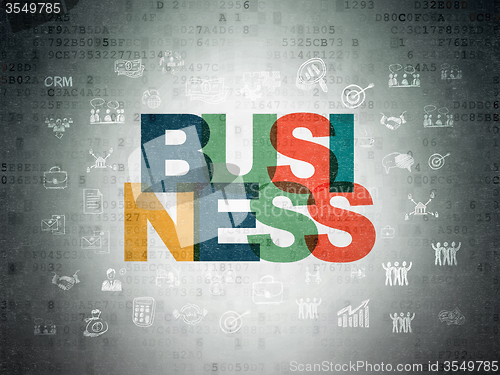 Image of Finance concept: Business on Digital Paper background