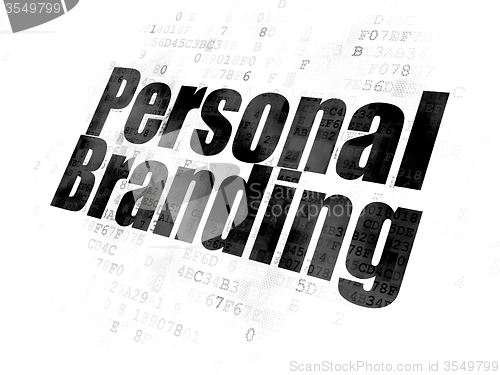 Image of Marketing concept: Personal Branding on Digital background