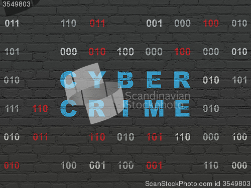 Image of Protection concept: Cyber Crime on wall background