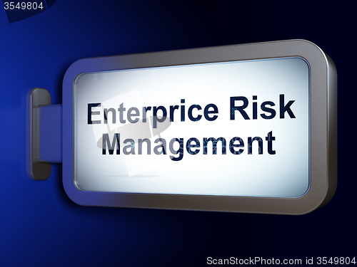 Image of Finance concept: Enterprice Risk Management on billboard background