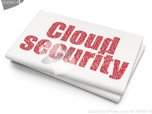 Image of Security concept: Cloud Security on Blank Newspaper background