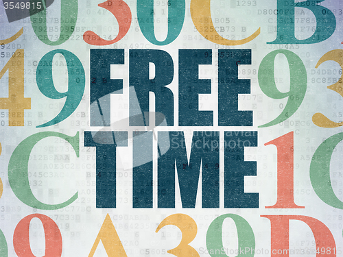 Image of Time concept: Free Time on Digital Paper background