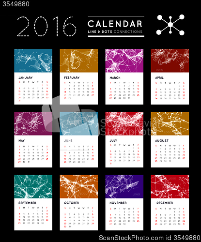 Image of Geometrical calendar of 2016