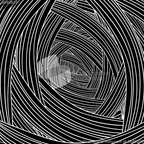 Image of Abstract Black Wave Background