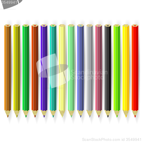 Image of Set of Colorful Pencils