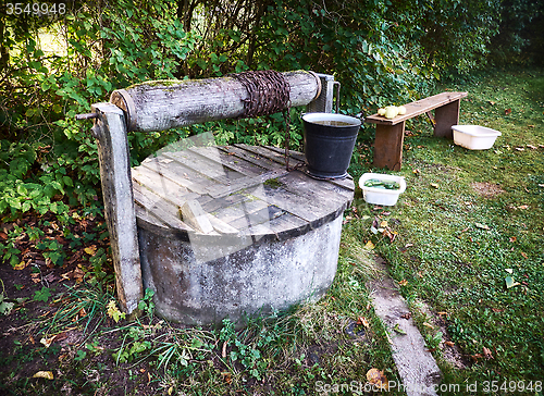 Image of Rural well with bucket