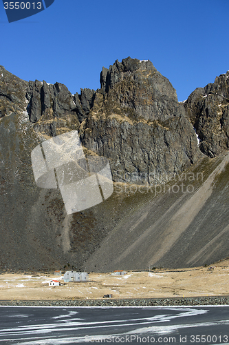 Image of Impressive volcano mountain landscape in Iceland