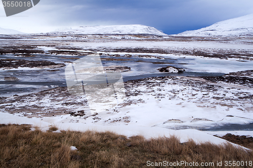 Image of Volcanic mountain landscape in Iceland