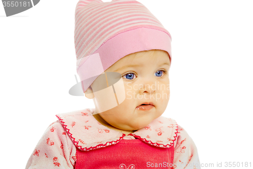 Image of Portrait of blue-eyed baby