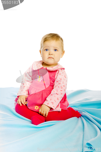 Image of Little girl baby in a dress