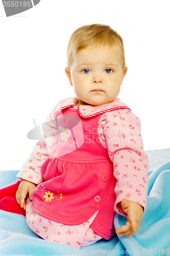 Image of Little girl baby in a dress
