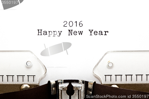 Image of Happy New Year 2016 Typewriter