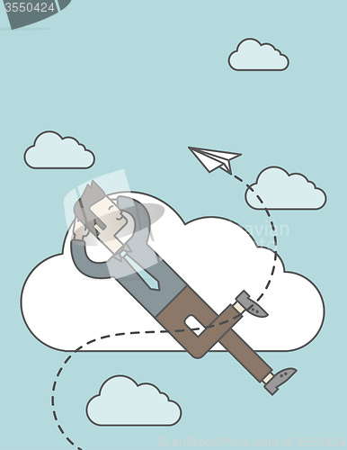 Image of Relaxing businessman.