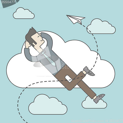 Image of Relaxing businessman.