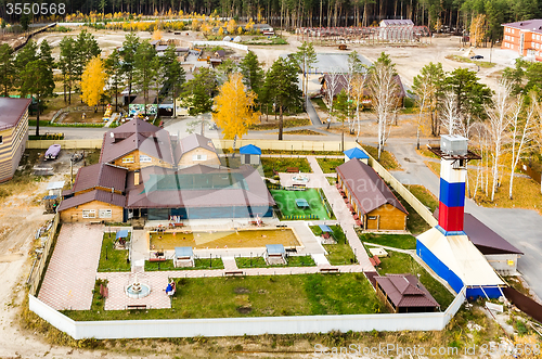 Image of Spa sanatorium with geothermal water pool. Tyumen