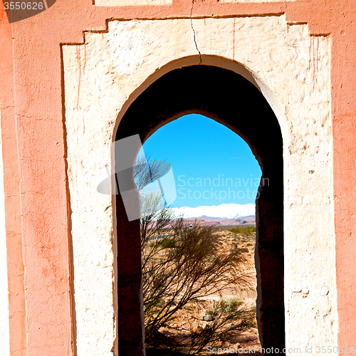 Image of gate   in todra gorge morocco africa and  village