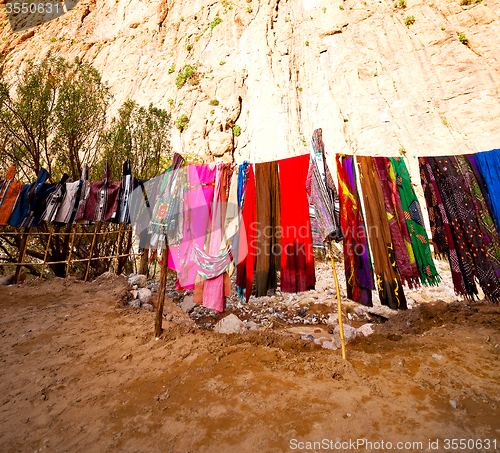 Image of  in todra gorge morocco africa and scarf shop