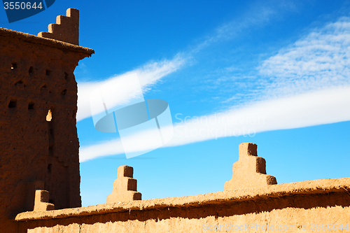 Image of moroccan old wall and brick in antique  