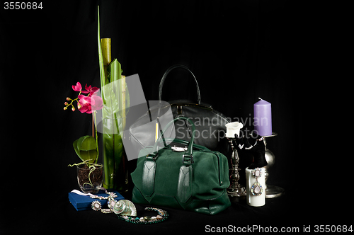 Image of Fashionable handbag composition 