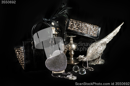 Image of Fashionable handbag composition 