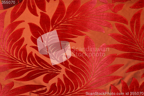 Image of Leaf pattern red