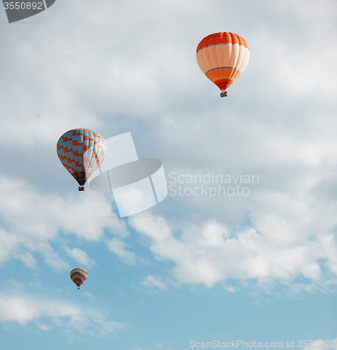 Image of Air balloons in blue sky