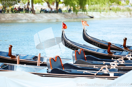 Image of Gondolas in the river