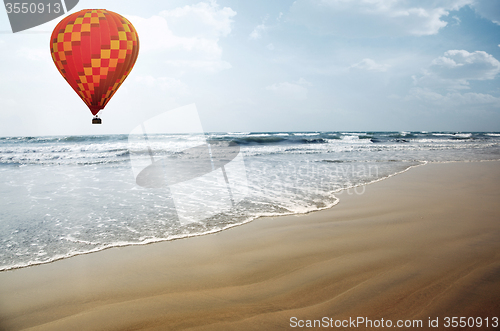 Image of Air balloon over the sea