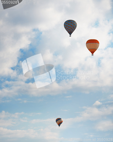 Image of Air balloons in blue sky