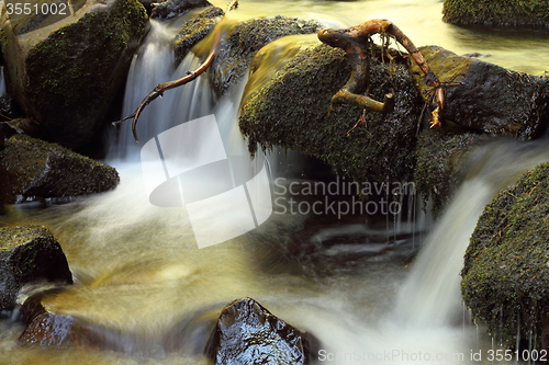 Image of waterfall on a mountain stream