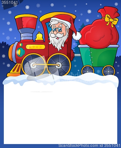Image of Small frame with Christmas train