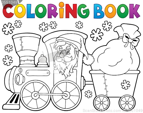 Image of Coloring book Christmas train 1
