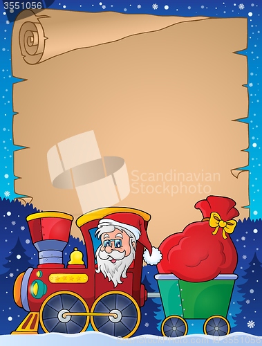 Image of Parchment with Christmas train theme 1