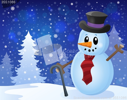 Image of Winter snowman topic image 8