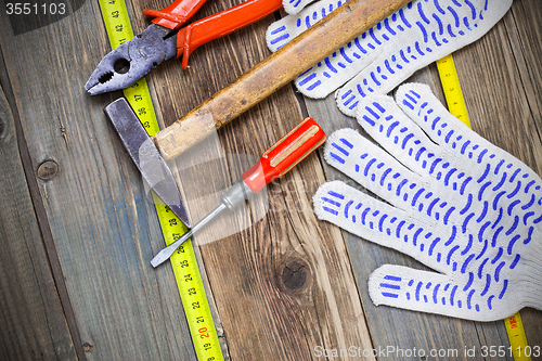 Image of set of old locksmith tools