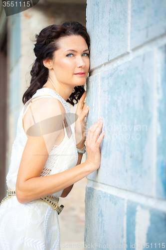 Image of beautiful middle-aged woman portrait