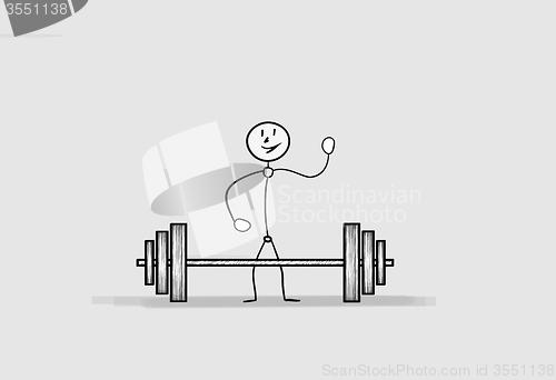 Image of man with dumbbell