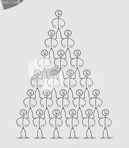 Image of human pyramid