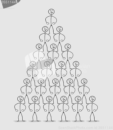 Image of human pyramid