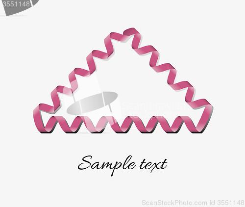 Image of ribbon frame with text