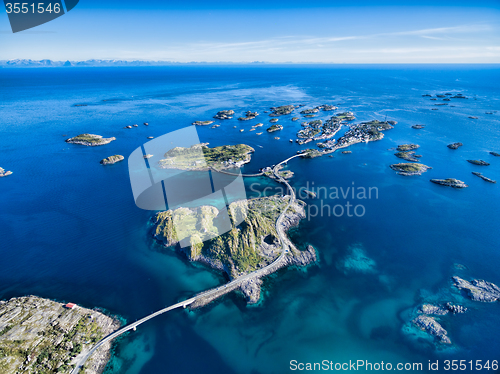 Image of Henningsvaer from air